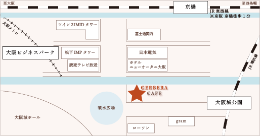 GERBERA CAFEの地図