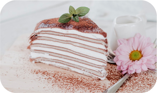 チョコのミルクレープ